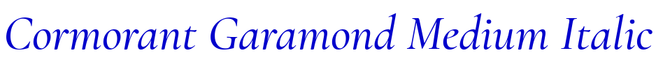 Cormorant Garamond Medium Italic fuente